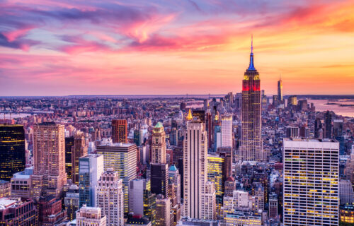 New York at sunset